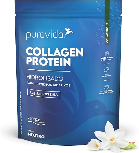 Puravida Suplemento Alimentar Collagen Protein Neutro 450g